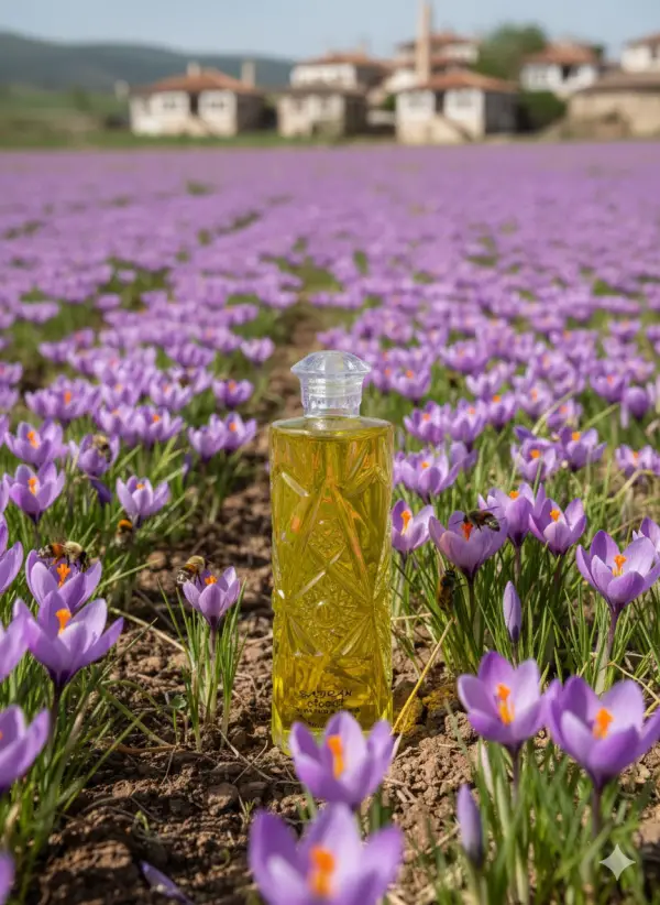 Safran Çiceği Safran Kolonya 400 ml  Kristal Cam Şise 