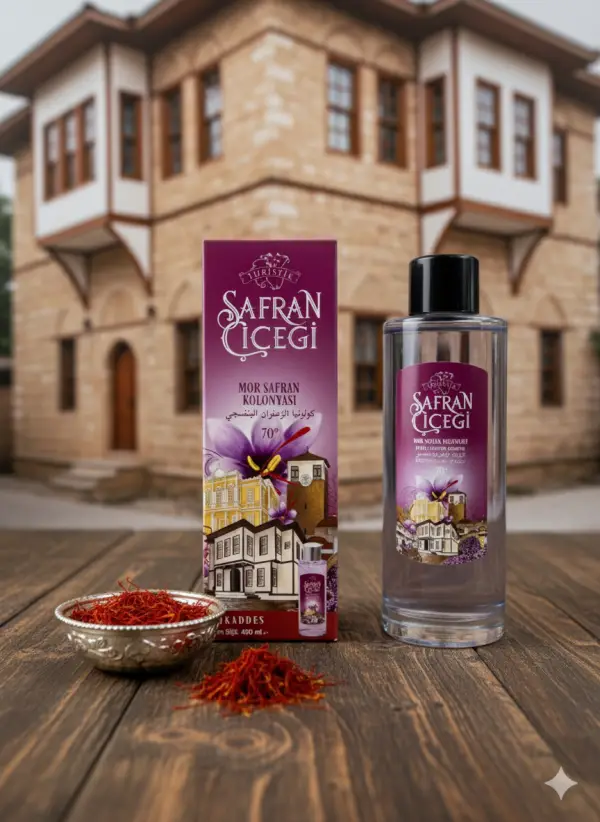 Safran Çiceği Mor Safran Kolonyası 400 ml Mukaddes Cam Şise Dökme
