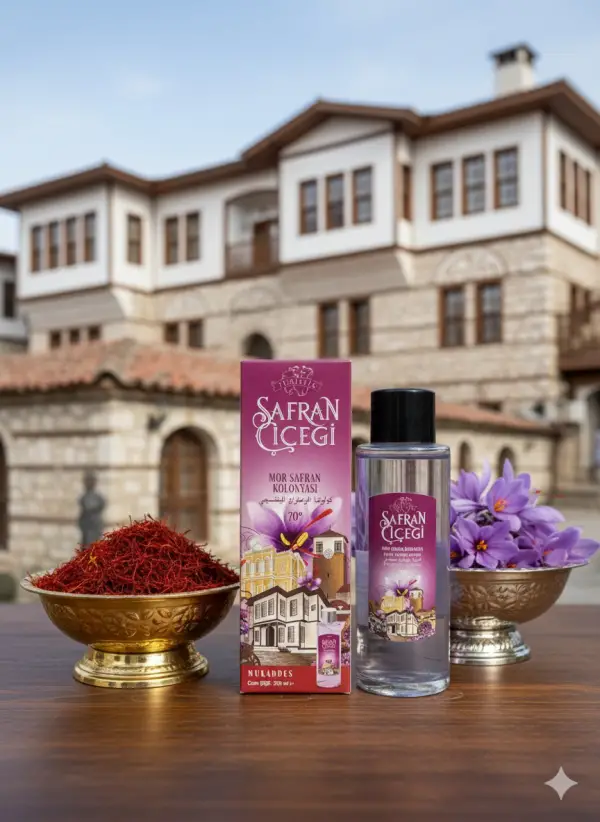 Safran Çiçeği Mor Safran Kolonya 200 ml Mukaddes Cam Şise Dökme