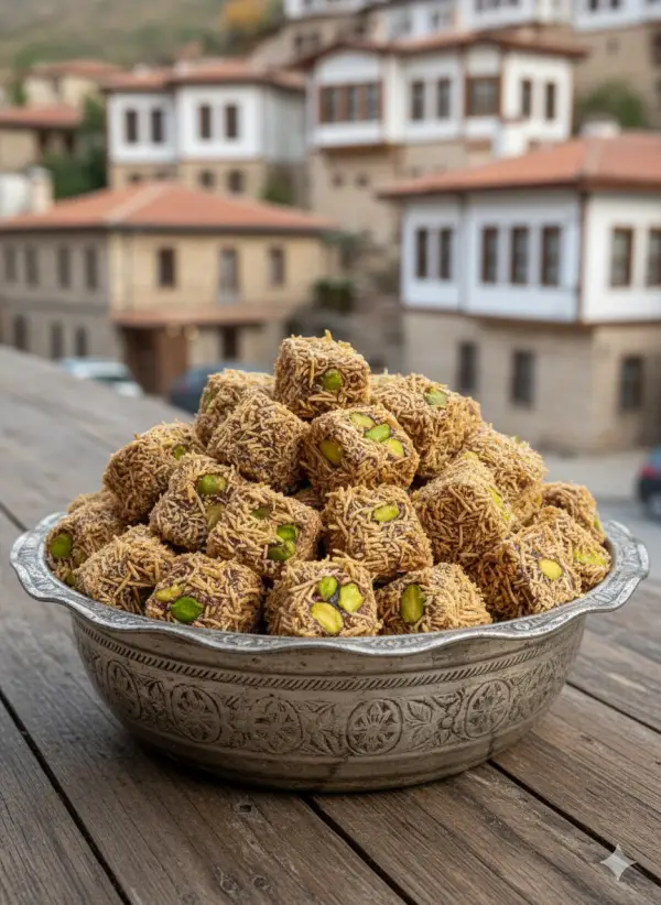 1 kg Çifte Kavrulmuş Kadayıflı Duble Antep Fıstıklı Lokum