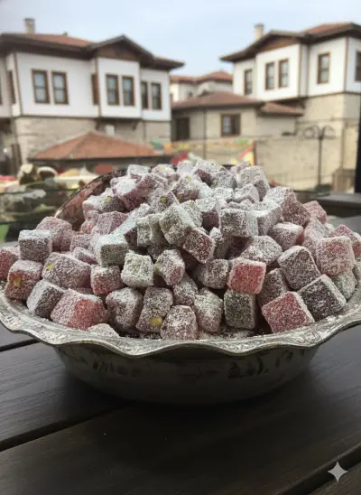 1 kg Hidistan Cevizi Kaplı Narlı Duble Antep Fıstıklı Lokum