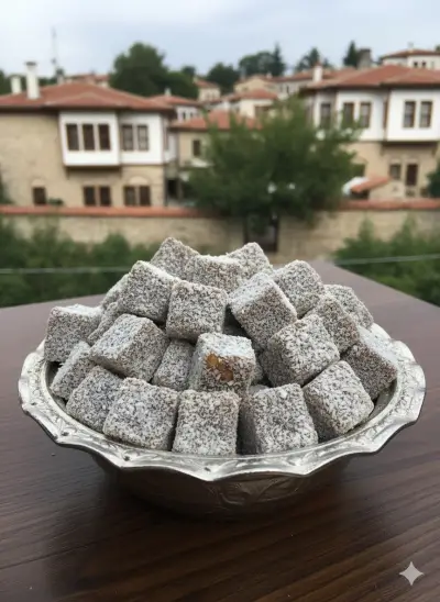 1 kg Hindistan Ceviz Kaplı İncirli Duble Antep Fıstıklı Lokum