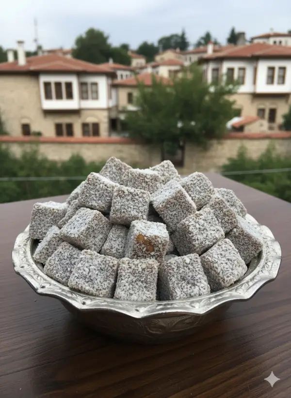 1 kg Hindistan Ceviz Kaplı İncirli Duble Antep Fıstıklı Lokum