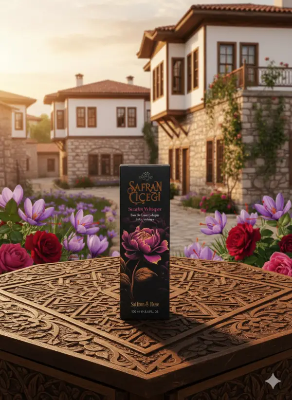 Safran Çiceği Premium Safran Gül Lüks Kolonya 100 ml Sprey 