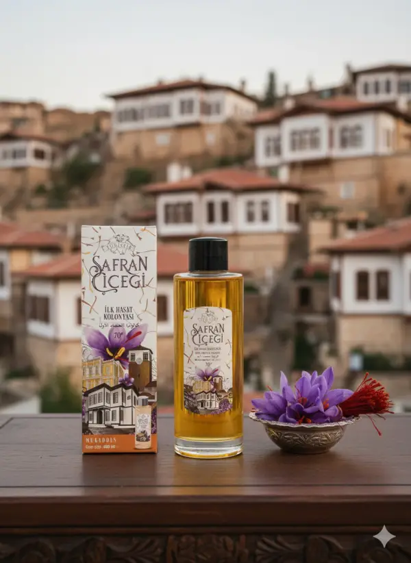 Safran Çiceği İlk Hasat Kolonya 400 ml Mukaddes Cam Şise Dökme