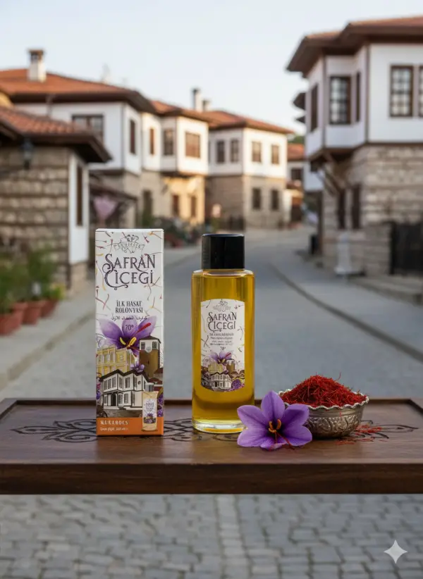 Safran Çiceği İlk Hasat Kolonya 200 ml Mukaddes Cam Şise Dökme